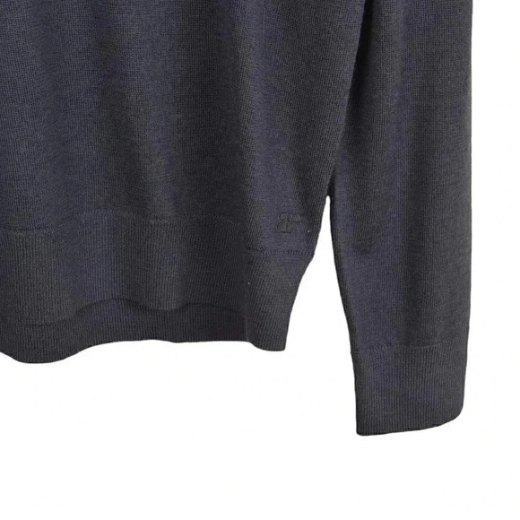 Banana Republic 100% Merino Wool Sweater Long Sleeve V-Neck Blue Size Medium - Picture 3 of 8